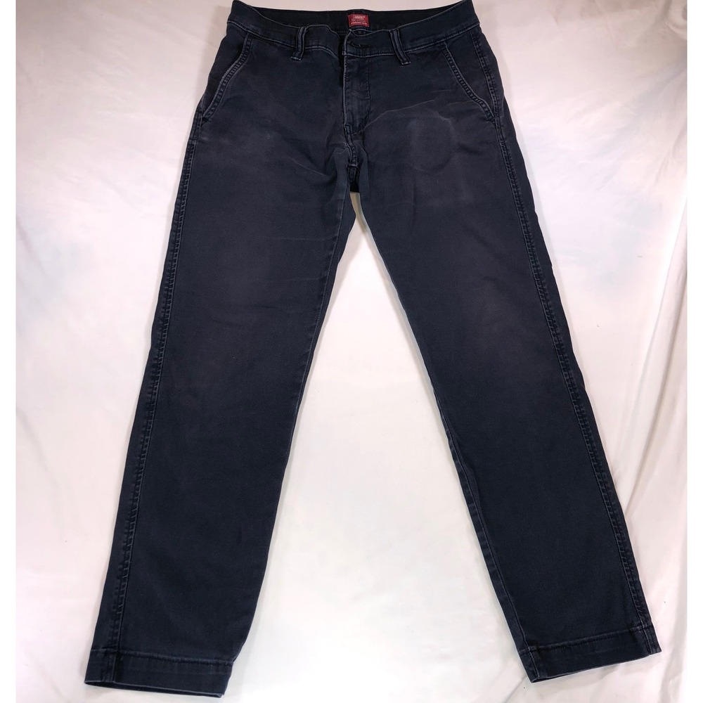 Levis XX Chino Standard Taper Navy Blue Pants Mens 32x27 Tapered Leg